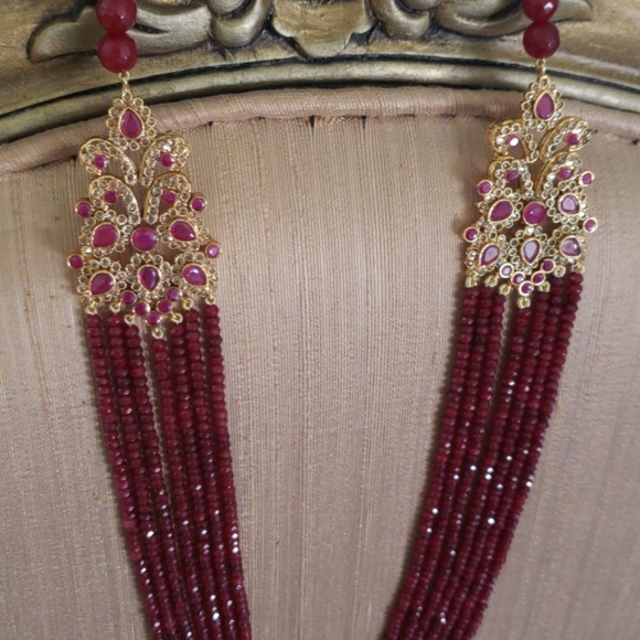 Beautiful  semi precious rubies/stones set - Picture 3 of 5